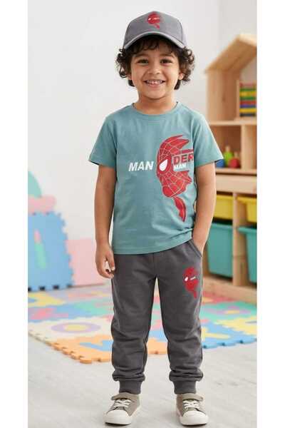 zavera for kids Αγορίστικο καλοκαιρινό σετ φόρμας 3 τεμαχίων Spiderman με λεπ...