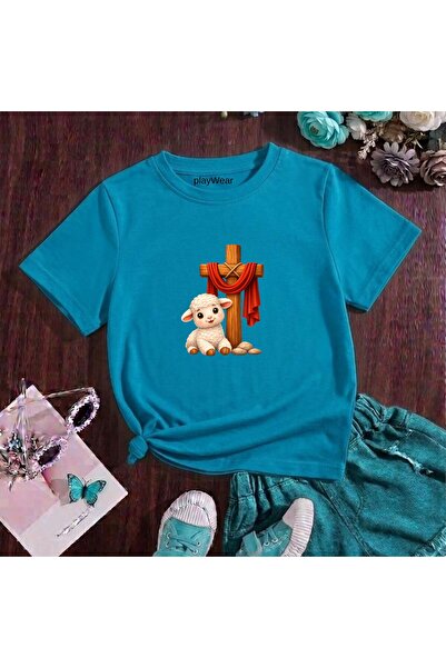 playwear Παιδικό unisex μπλουζάκι με στάμπα κατσίκας, 100% βαμβάκι, με λαιμόκ...