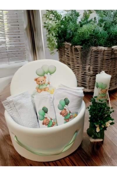 MASSIBEBE Σετ Βάπτισης, Πλήρες Σετ Βάπτισης με Κερί, Θέμα, Κουτί Δώρων