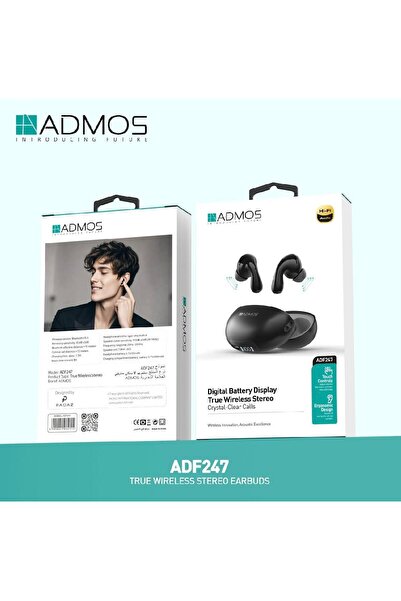 ADMOS سماعات أذن لاسلكية TWS بشاشة رقمية (موديل ADF247)