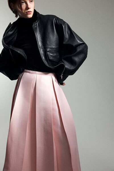 H&M تنورة ميدي مطوية