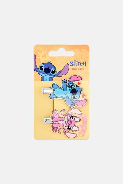 Disney Stitch 2 Pieces Hair Clips Set, Multicolor