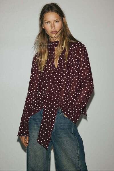 H&M Scarf-collar blouse