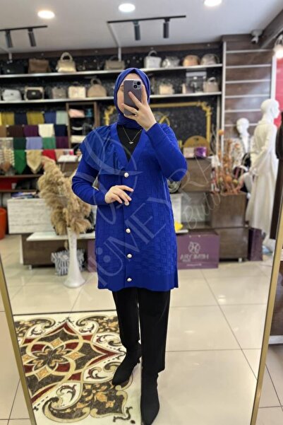 HUMEYRA Shoulder Chiffon Valon Cardigan