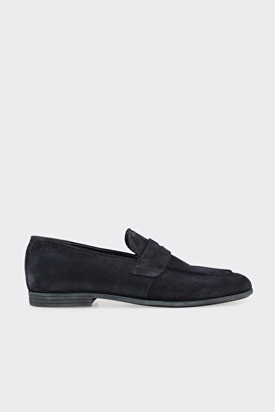 Elle Shoes Lacivert Deri Erkek Günlük Ayakkabı