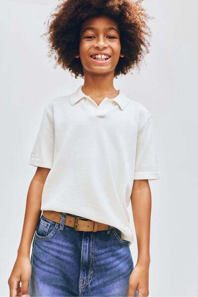 H&M Fine-knit cotton polo shirt