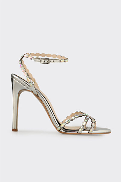 Elle Shoes Lame Kadın Yüksek Topuk Sandalet