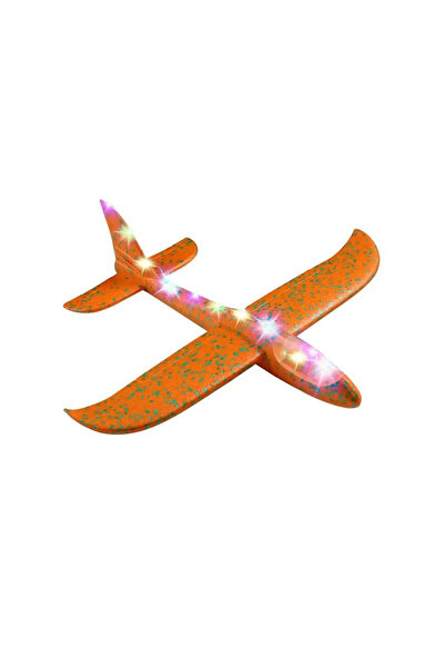 ALBADER Foam airplane toy for kids LED light hand launch glider plane safe ou...