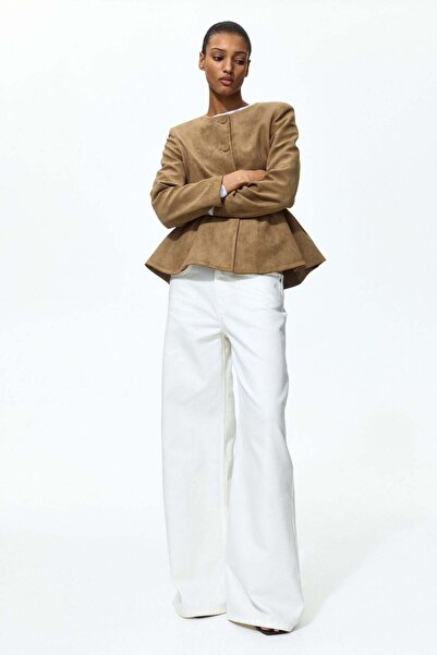 H&M Collarless peplum jacket