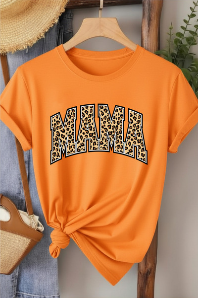 l'eivor Γυναικείο βαμβακερό μπλουζάκι με στάμπα Mama Leopard