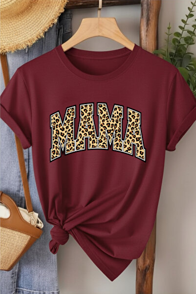 l'eivor Γυναικείο βαμβακερό μπλουζάκι με στάμπα Mama Leopard