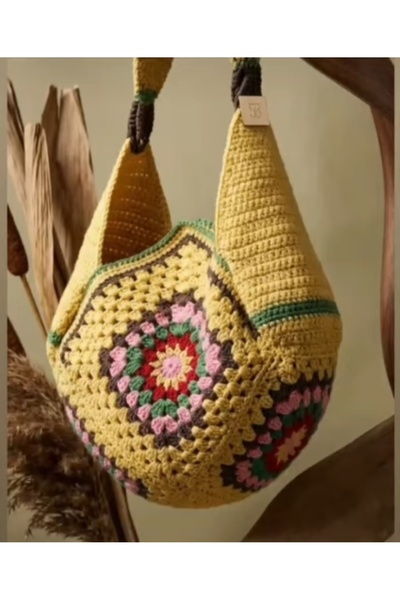ÜA COLLECTION El örgüsü Kağıt ipten günlük çanta