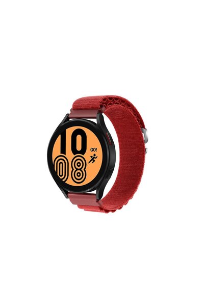 ALVERA COLLECTION ساعة بسوار قماش Kr410 مقاس 20 ملم - أحمر