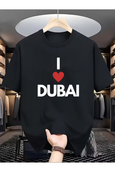 NOURAM تي شيرت أنيق وبسيط وعصري يناسب جميع الإطلالات مع طباعة قلب وعبارة "أحب...