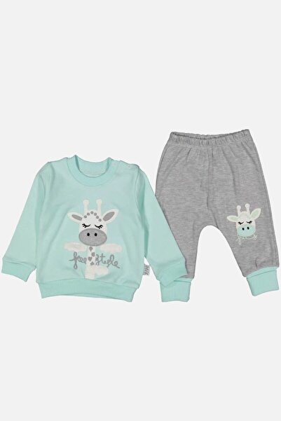 Generic Brand Giraffe Embroidered 100% Cotton Baby Girl Set