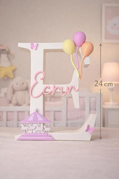 Liora3dStudio Bebek Hediyelik Kişiye Özel İsimli Harf Standı /Masa Standı / K...