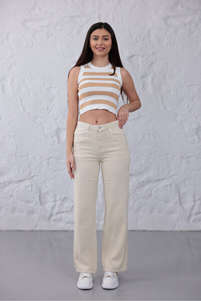Eseclass Premium Cream Straight Denim Jean Pants