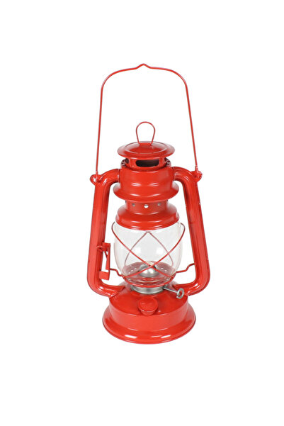 Otantik Çarşı Gemici Feneri Büyük Boy 28 cm. Kırmızı Renk