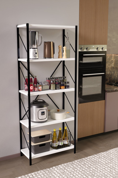 DEKOZUM TİTAN Mutfak Rafı Kiler Rafı Mikrodalga Fırın Rafı Çok Amaçlı Raf 150...