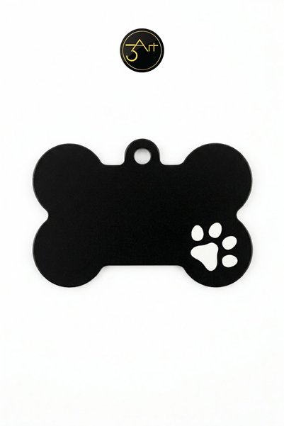 3Art Metal Dekorasyon Tic.Ltd.Şti Cat Dog Tag – Paw & Bone Design Collar Tag