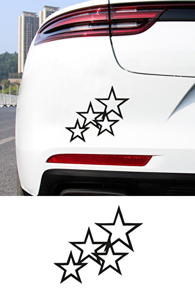 New Jargon Yıldız Sticker – Araba Cam Kaput Motor Dekoratif Yıldız Sticker 15...