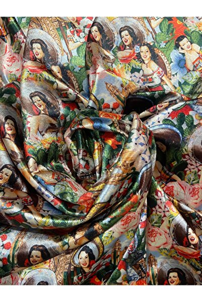 TheBohoHomeDecor Latin Fiesta Bahçe Kumaş – Çok Amaçlı - Döşemelik – 1 Metre