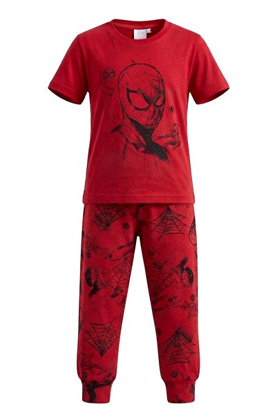 REMSA طقم بيجامة قطنية ممشطة للأولاد 4298 أحمر