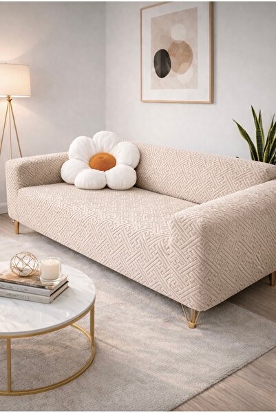 ÖZMAKAN Κάλυμμα καναπέ, μοντέρνο σχέδιο, ελαστικό, με δέσιμο, 1 τεμάχιο