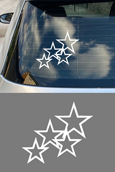 MIGNATIS Yıldız Sticker – Araba Cam Kaput Motor Dekoratif Yıldız Sticker 15x13cm