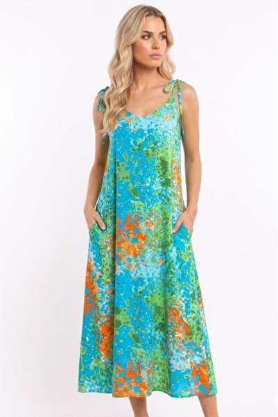 MEHRA Summer dress with suspenders