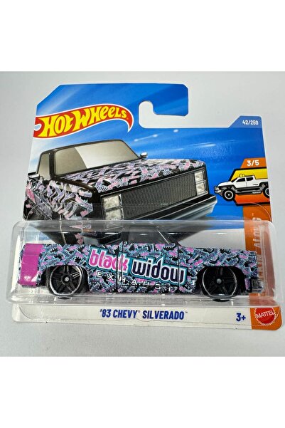 HOT WHEELS '83 CHEVY Silverado 1:64 Black Widow Model Araba
