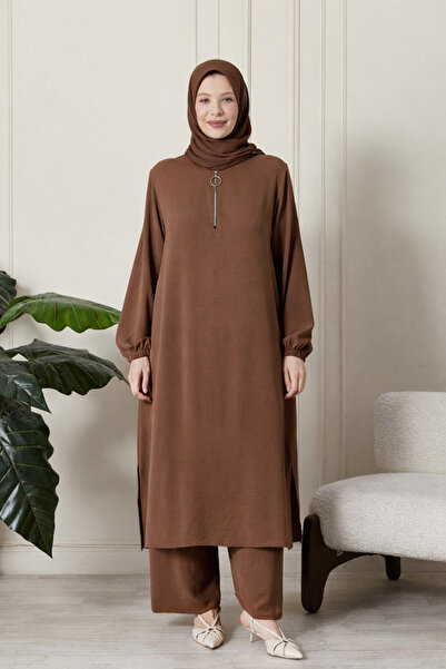 Ferace Γυναικείο Σετ 2 τεμαχίων με φερμουάρ Ayrobin σε μεγάλο μέγεθος