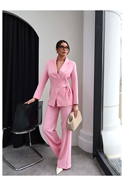 ESRAHELVACI Σετ Παντελόνι και Μπουφάν με Λεπτομέρεια Κρίκων