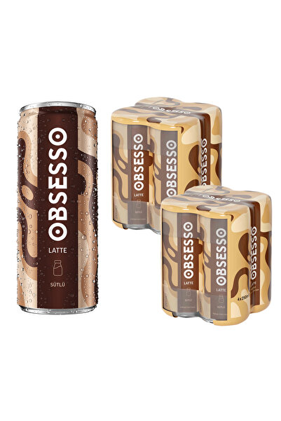 OBSESSO Latte Soğuk Kahve 250 ml x 8 Adet