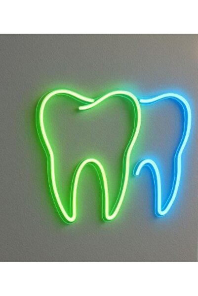 Slasa Dental Care Text Neon Sign 50x60 cm Multicolor LED 6 mm Acrylic Base De...