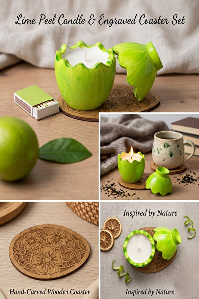 EpicShop3D Easter Coaster & Candle Set,Lumânare Parfumată,Suport Pahar,Decor ...