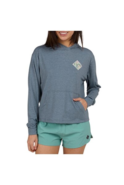 Salty Crew TIPPET FILL W LS TECH HOODIE FIN BLUE S