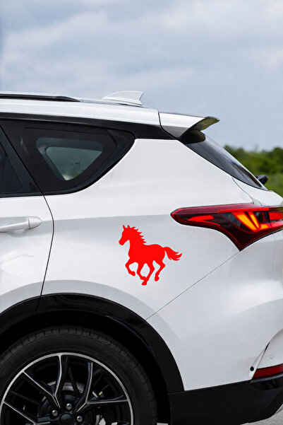 New Jargon Horse Silhouette Car Sticker – Minimal Horse Figure Car Sticker 15...