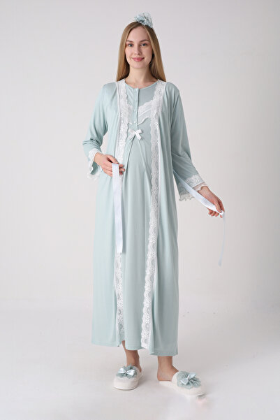 ERDENİZ TEKSTİL Σετ νυχτικών εγκυμοσύνης - Σετ νυχτικών εγκυμοσύνης με δαντέλ...