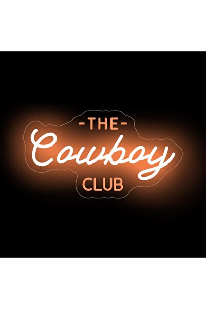 Slasa The Cowboy Club Neon Sign 24x42 cm Multicolor LED Light with 6mm Acryli...