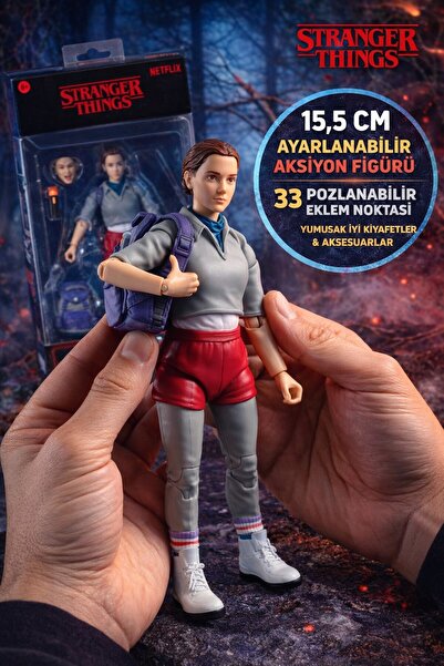 TOYFEST Stranger Things Eleven Upside Down Figürü 15,5 cm Aksesuarlı Koleksiy...