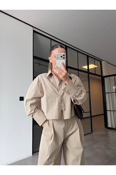 BB Bensu Buyruk ΣΕΤ ΠΟΥΚΑΜΙΣΟΥ CROP ΚΑΙ ΠΑΝΤΕΛΟΝΙΟΥ ΣΑΛΒΑΡΙΟΥ ΤΥΠΟΥ ΤΣΕΤΣΕΤ