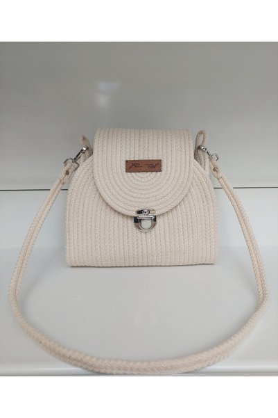 MTG JÜT TASARIM Mimoza Model Shoulder Bag Stylish Use Made from Cord Rope Handmade