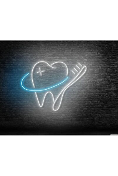 Slasa Tooth Brush Cleaning Neon Sign 45x50 cm Multicolor LED 6 mm Acrylic Bas...