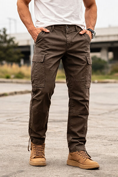 OEM Παντελόνι κάργκο - Πράσινο, M/L