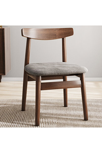 Destello ®   Μοντέρνα Καρέκλα, Καμπυλωτή πλάτη, Στιβαρή, Υφασμάτινο γκρι κάθι...