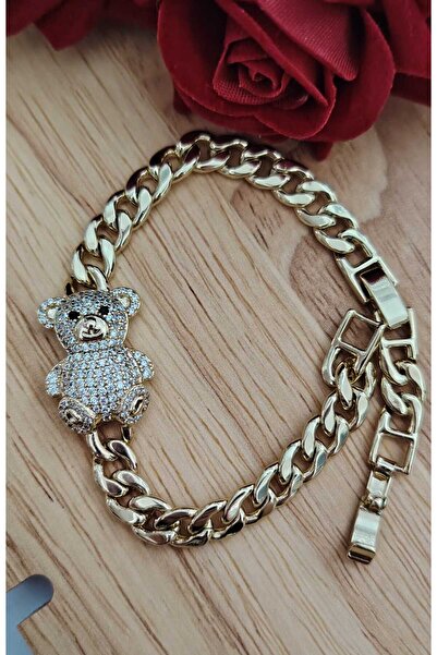 OEM Επιχρυσωμένο βραχιόλι 14 καρατίων με αρκουδάκι
