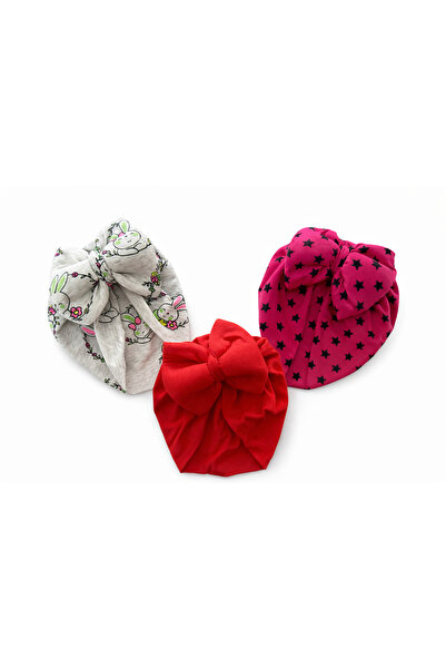 SANTRALBEBE Κοριτσίστικη Μπαντάνα/Σκούφος 3 τεμαχίων