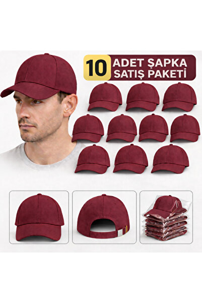 moda nokta Osnovni šešir - bordo 100% pamuk gabardin unisex model 10 komada