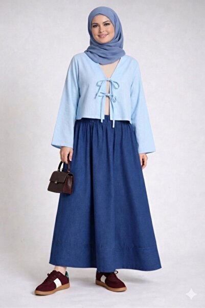 CNG MODA Μοντέρνο χιτζάμπ με 2 κορδόνια που δένει τον κορδόνι στο μπροστινό μ...